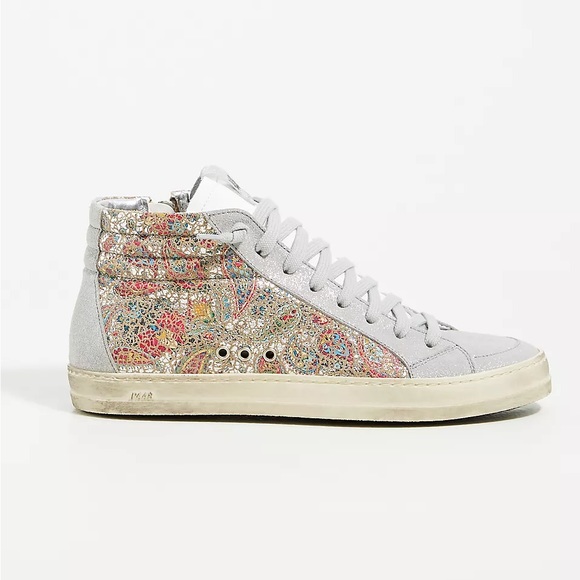 P448 skate w paisley high top shoe sz 41 (10) - Picture 2 of 11